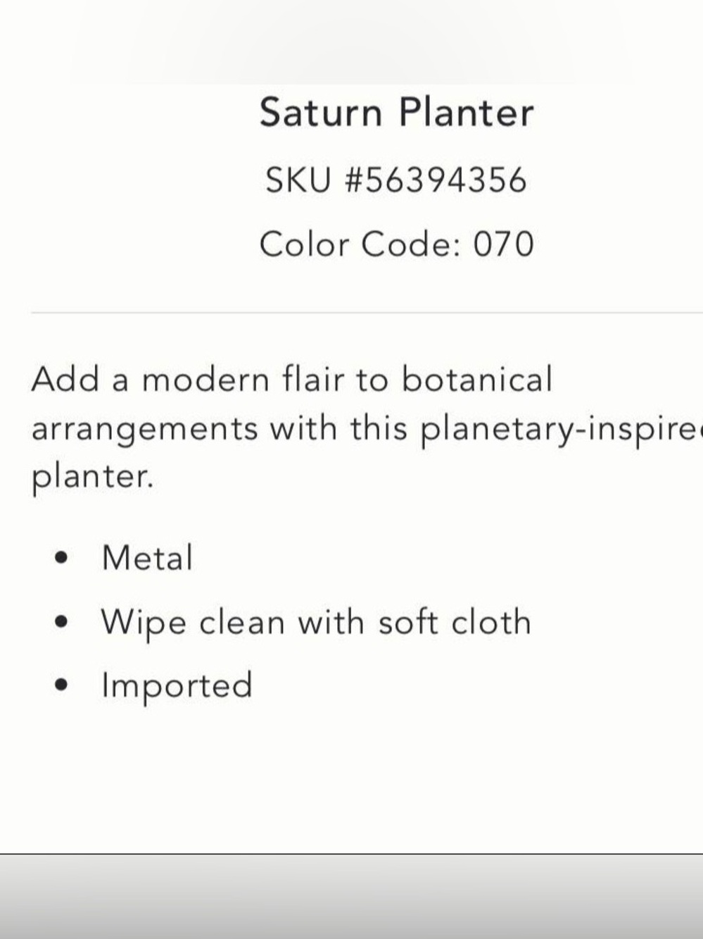 •ANTHROPOLOGIE• saturn planter - Picture 4 of 6